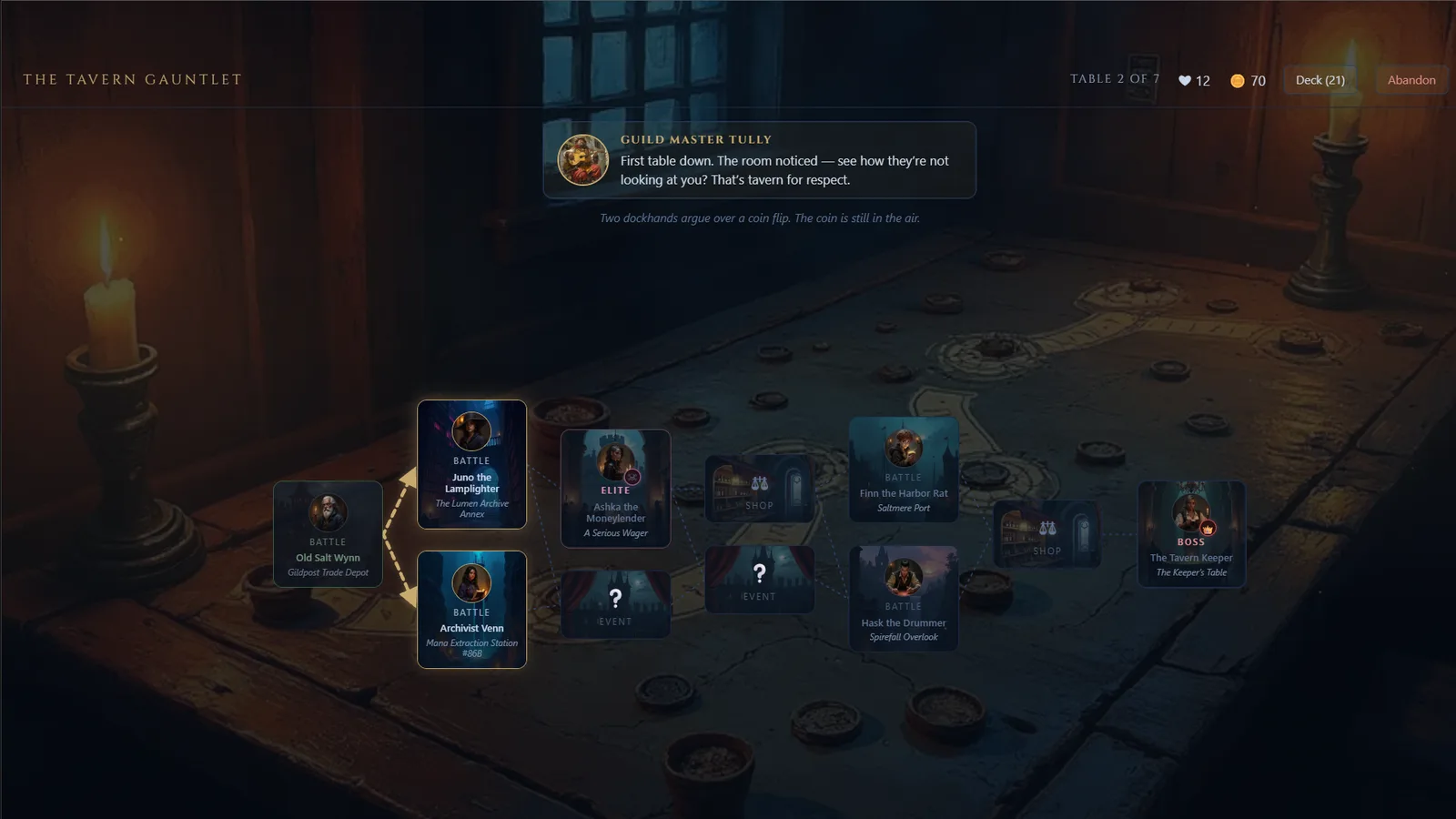 Spirefall main menu